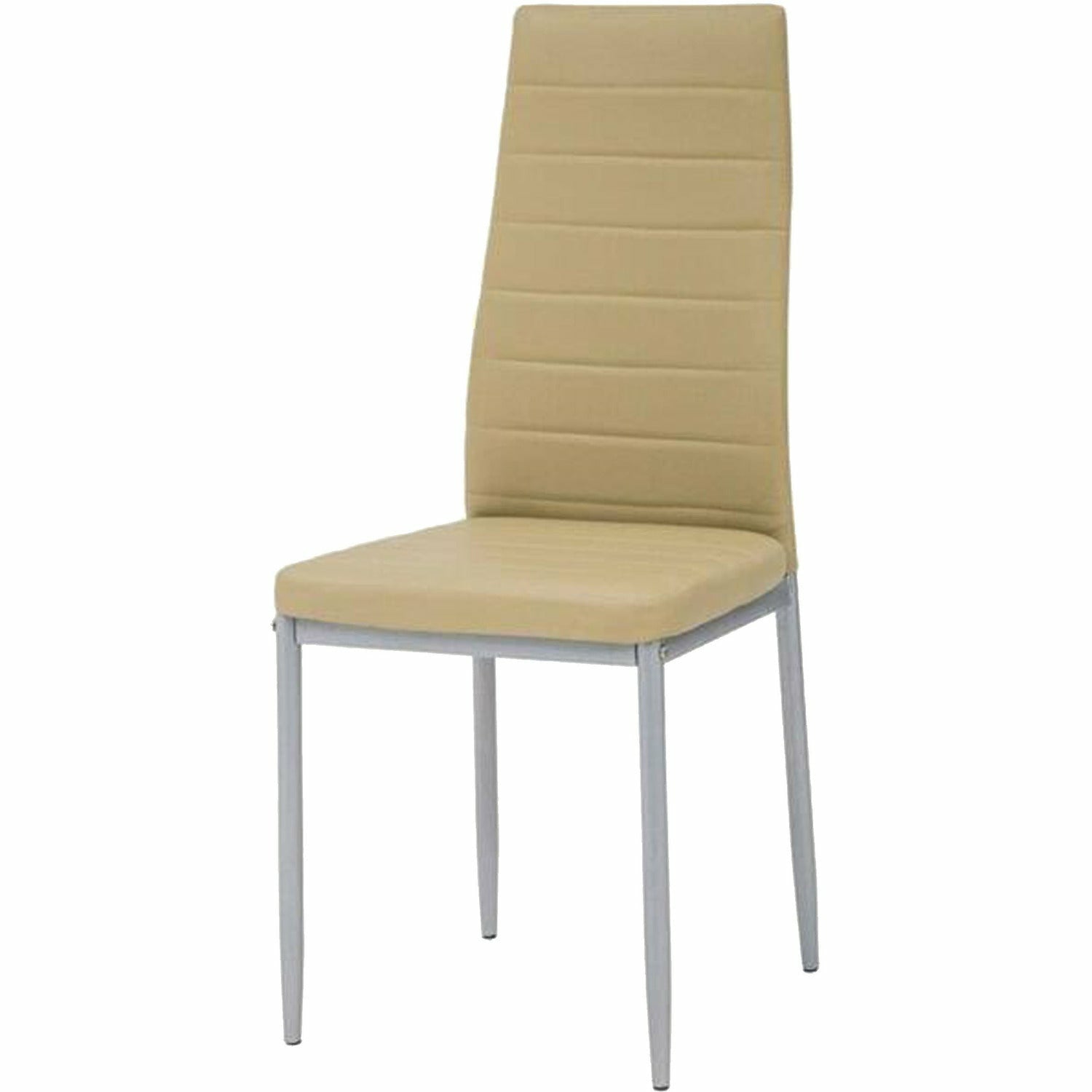 VESTIAMO CASA - Sedia da pranzo Tortora in Acciaio e Poliuretano - h98x40,5x42 cm